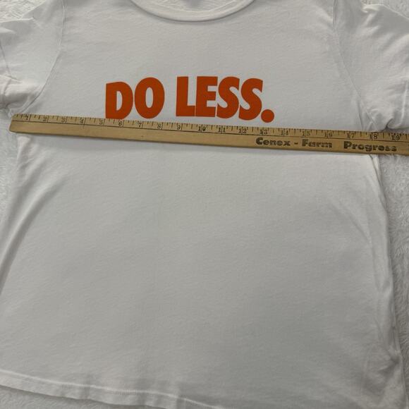 MOTHER Denim DO LESS Graphic Tee Orange on White Size Small - Picture 4 of 7